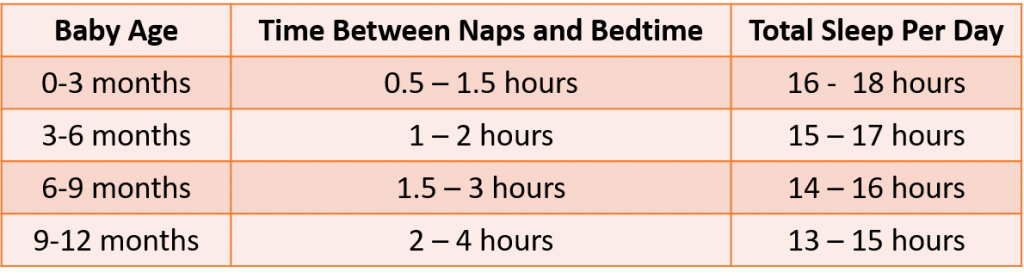 Baby Sleep Schedule Chart