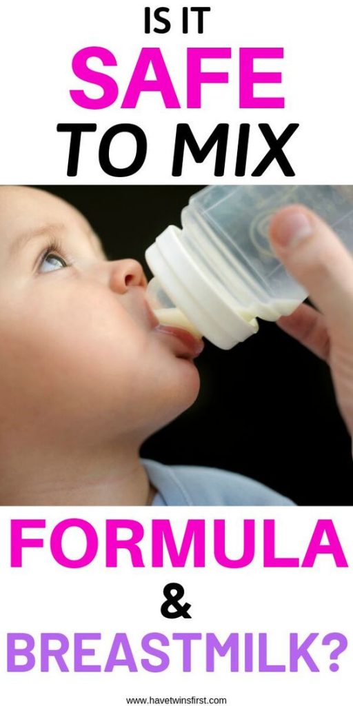 mixing breastmilk and formula in same bottle