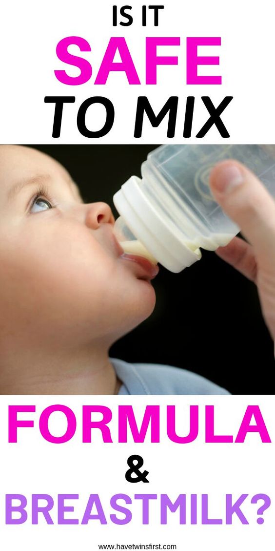 breastmilk and formula in same bottle